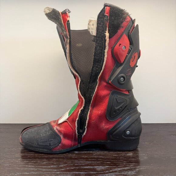 Sidi Stivali Motorcycle Boots Mens 10 Red Zip Made in Italy Alpine Stars main image 11